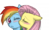 76029 - Flutterdash artist john_joseco cute fluttershy kissing rainbow_dash shipping.png