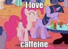 Pinkie loves caffine.gif